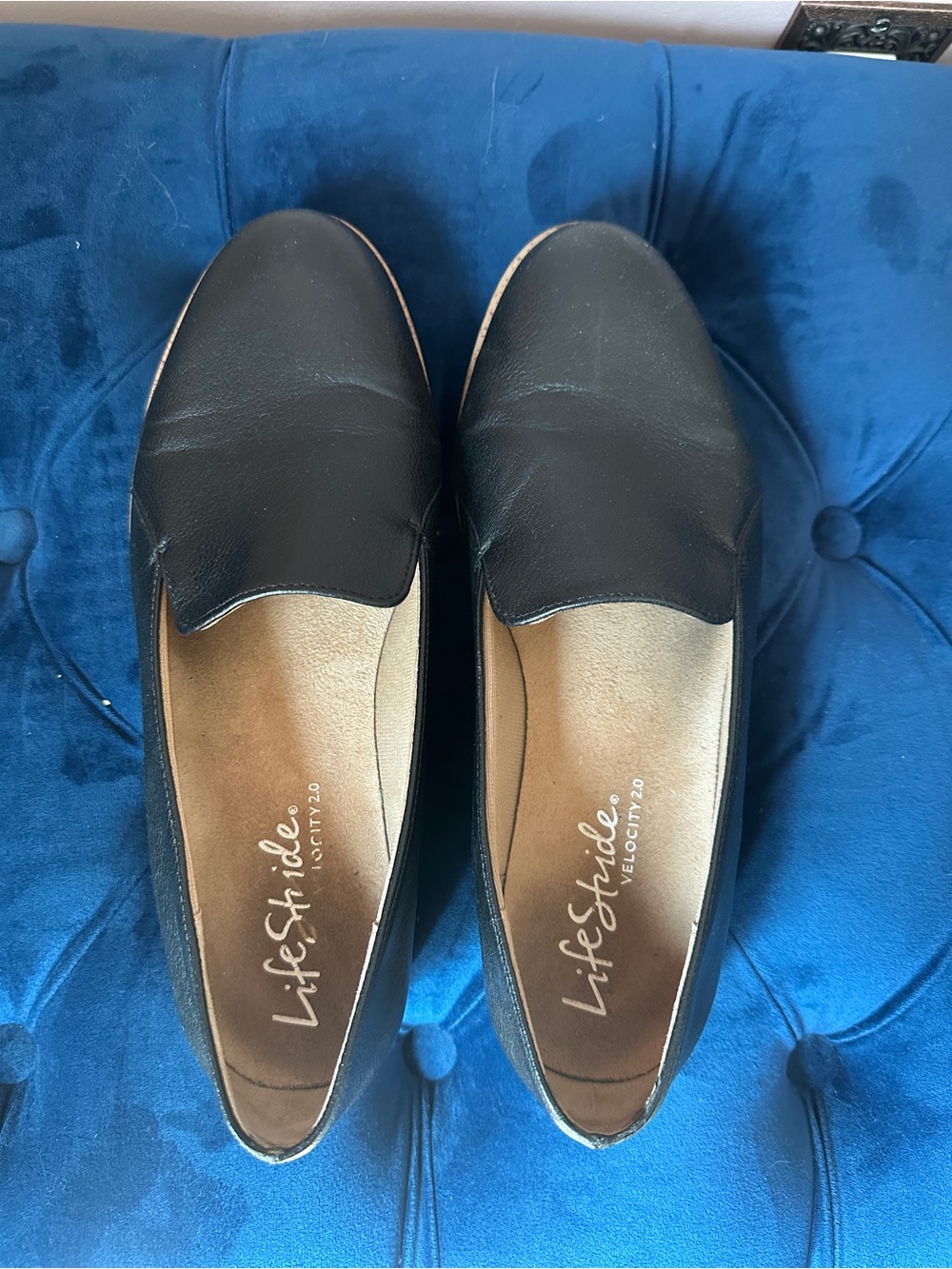 Life Stride Zendaya Black Slip-On Loafers with Gold Insole